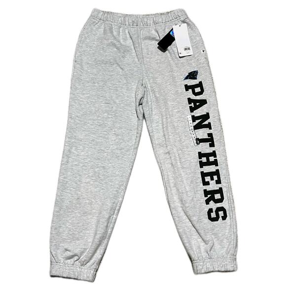 NFL Brand 47 Carolina Panthers Sweatpants Mens Size M Gray Pockets NWT 80$ MSRP - Picture 1 of 6